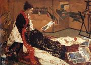James Abbot McNeill Whistler Caprice in Purple and Gold oil painting artist
